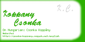 koppany csonka business card