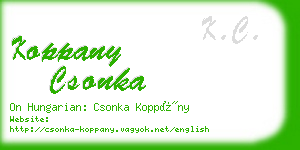 koppany csonka business card